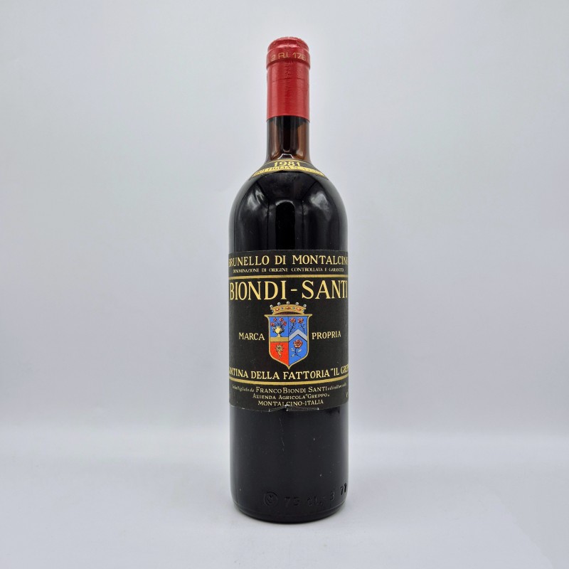 1981 Il Greppo Brunello di Montalcino - Biondi Santi - 75cl. 1981 Il Greppo Brunello di Montalcino - Biondi Santi - 75cl.
