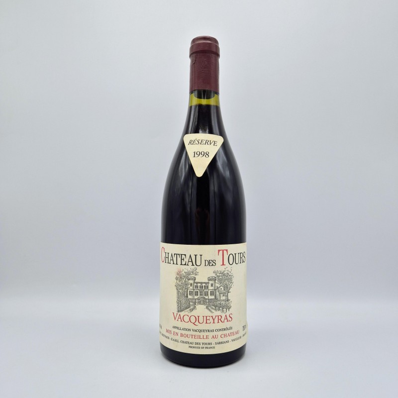 1998 Château des Tours - Vacqueyras - 75cl. Vallée du Rhône. 1998 Château des Tours - Vacqueyras - 75cl. Vallée du Rhône.