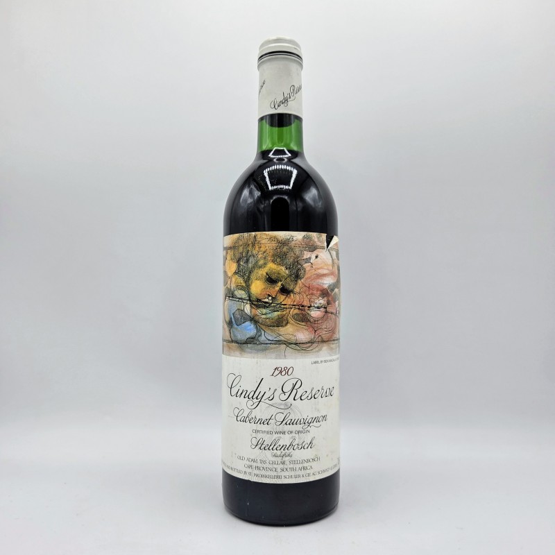 Cindy's Reserve 1980 - Afrique du Sud - Stellenbosch - Cabernet Sauvignon - 75cl. Cindy's Reserve 1980 - Afrique du Sud - Stellenbosch - Cabernet Sauvignon - 75cl.